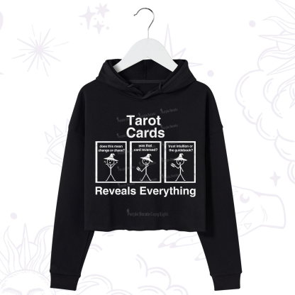 Purplehecate Tarot Card Reveals Everything Crop Hoodie