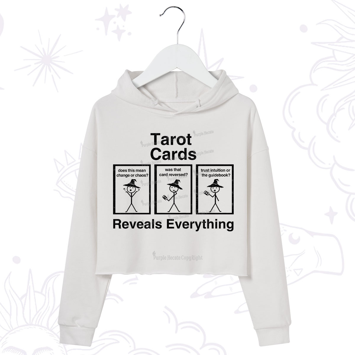 Purplehecate Tarot Card Reveals Everything Crop Hoodie