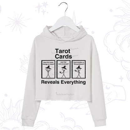 Purplehecate Tarot Card Reveals Everything Crop Hoodie