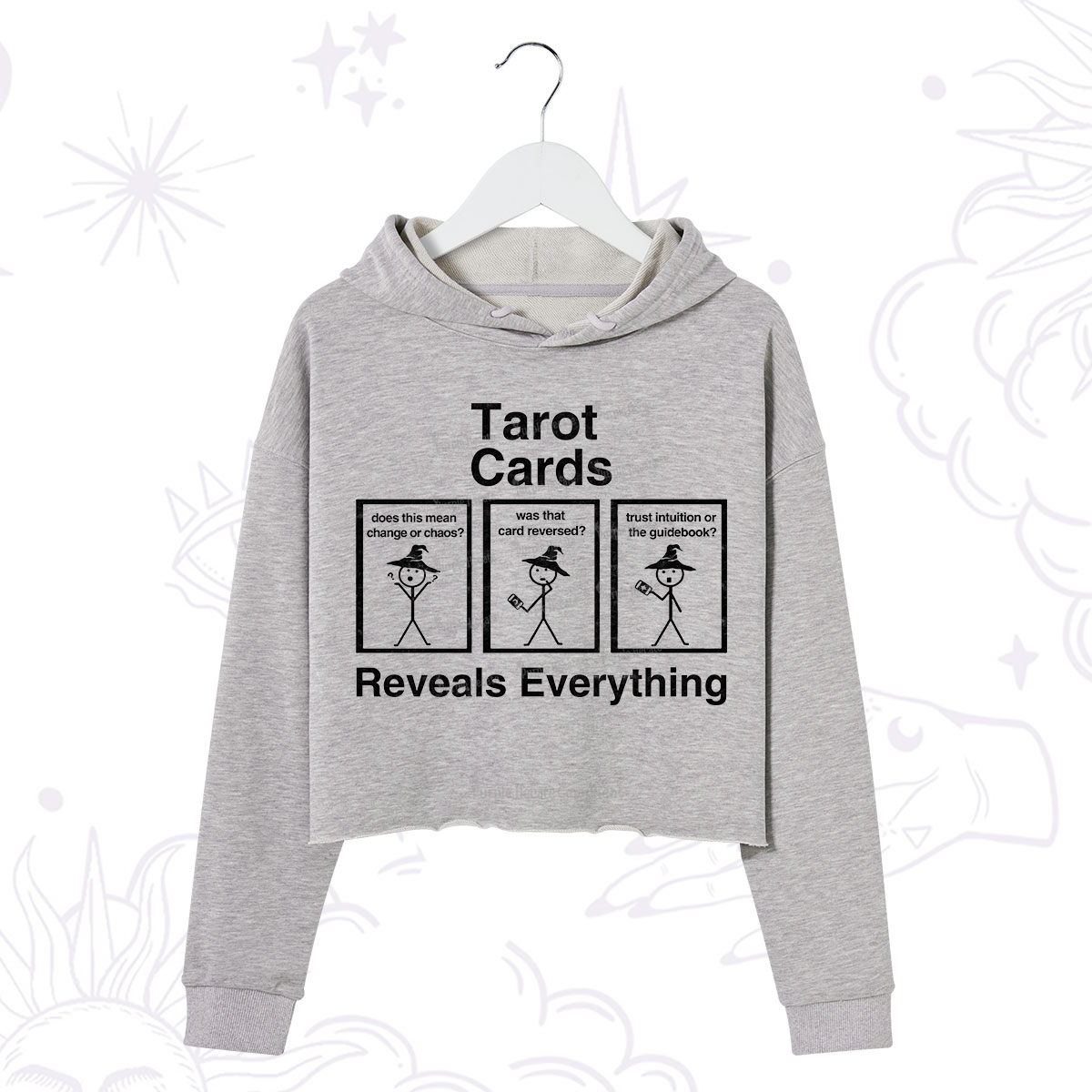 Purplehecate Tarot Card Reveals Everything Crop Hoodie