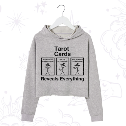 Purplehecate Tarot Card Reveals Everything Crop Hoodie