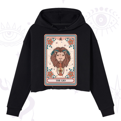 Purplehecate The Leo Tarot Card Crop Hoodie