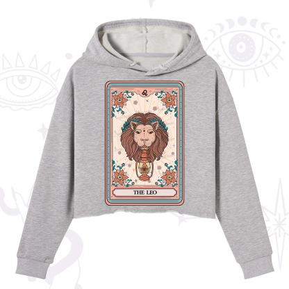 Purplehecate The Leo Tarot Card Crop Hoodie