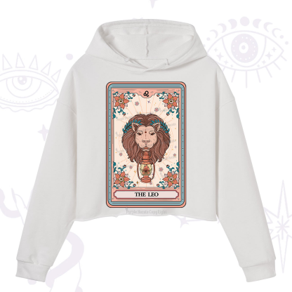 Purplehecate The Leo Tarot Card Crop Hoodie