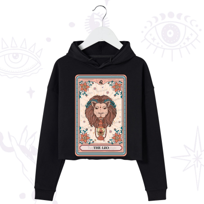 Purplehecate The Leo Tarot Card Crop Hoodie
