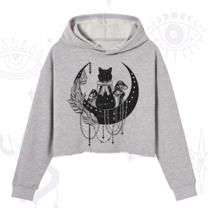 Purplehecate Hecate's Triple Moon Crop Hoodie