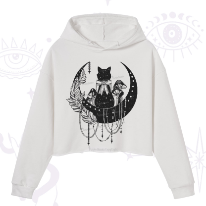 Purplehecate Hecate's Triple Moon Crop Hoodie