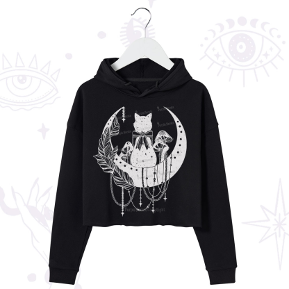 Purplehecate Hecate's Triple Moon Crop Hoodie