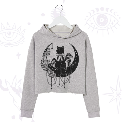 Purplehecate Hecate's Triple Moon Crop Hoodie