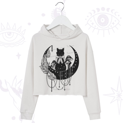 Purplehecate Hecate's Triple Moon Crop Hoodie