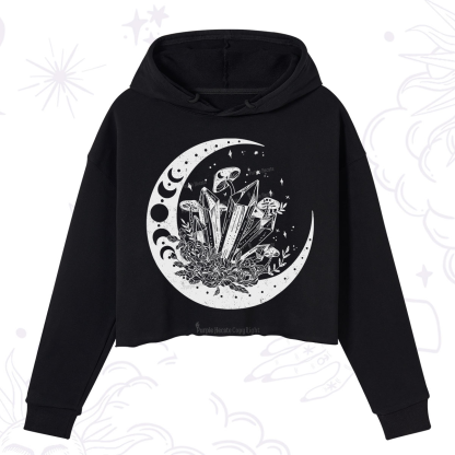 Purplehecate Moonshine and Crystal Crop Hoodie
