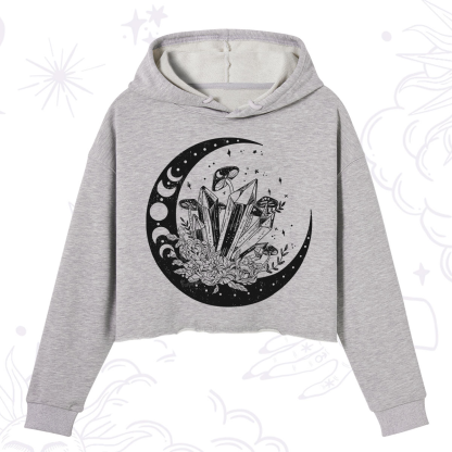 Purplehecate Moonshine and Crystal Crop Hoodie