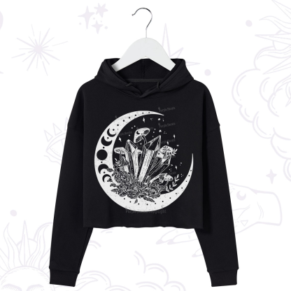 Purplehecate Moonshine and Crystal Crop Hoodie