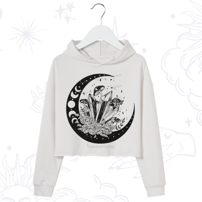 Purplehecate Moonshine and Crystal Crop Hoodie