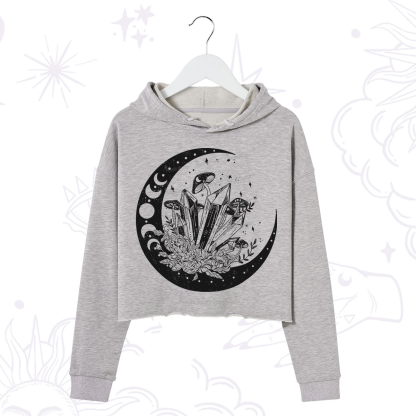 Purplehecate Moonshine and Crystal Crop Hoodie