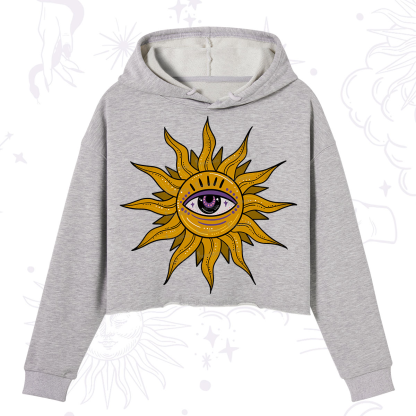 Purplehecate Eye of the Sun Crop Hoodie