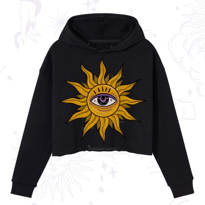 Purplehecate Eye of the Sun Crop Hoodie