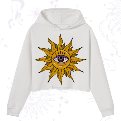 Purplehecate Eye of the Sun Crop Hoodie