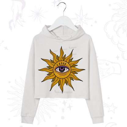 Purplehecate Eye of the Sun Crop Hoodie