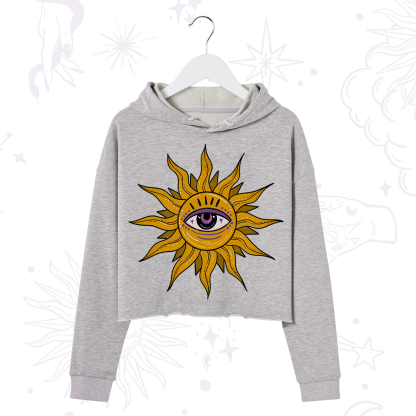 Purplehecate Eye of the Sun Crop Hoodie