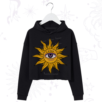 Purplehecate Eye of the Sun Crop Hoodie