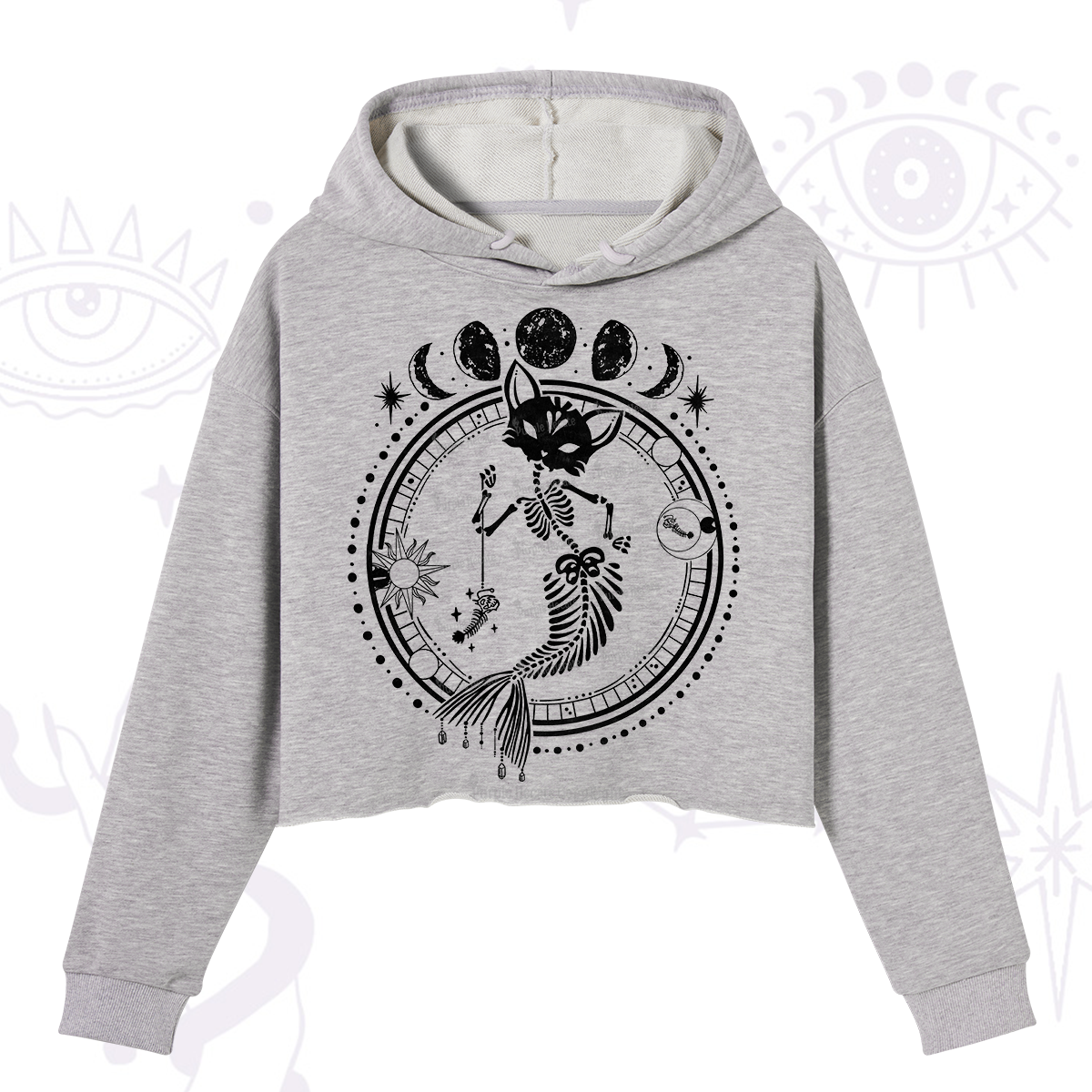 Purplehecate Purr-maid Prophecy Crop Hoodie