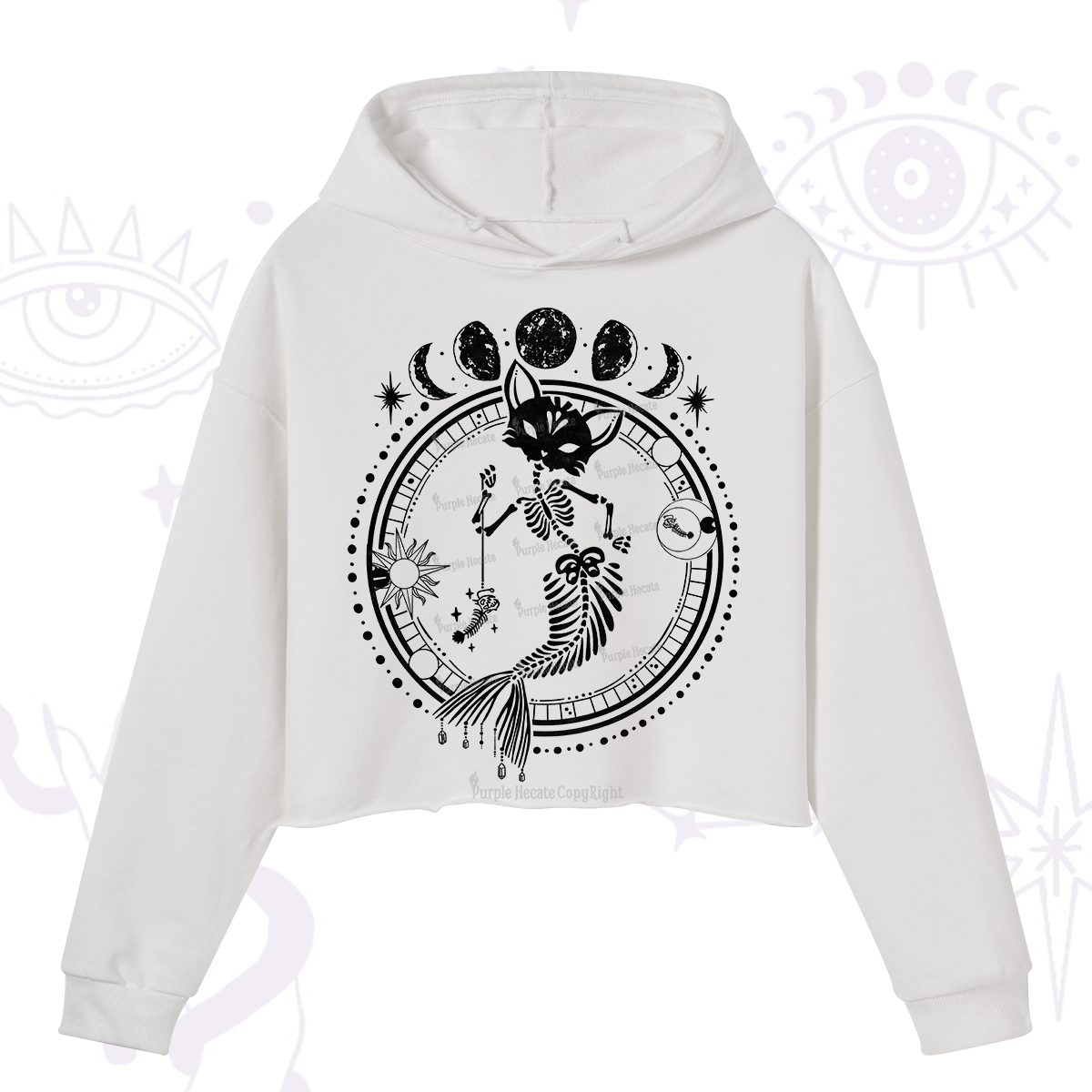 Purplehecate Purr-maid Tales Crop Hoodie