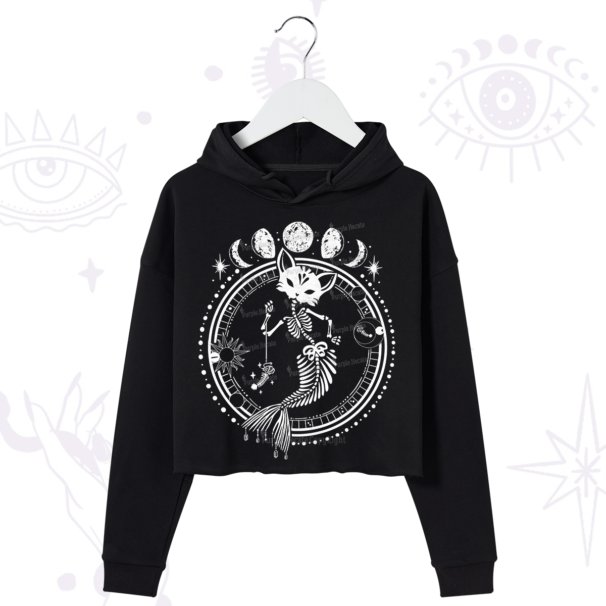 Purplehecate Purr-maid Tales Crop Hoodie