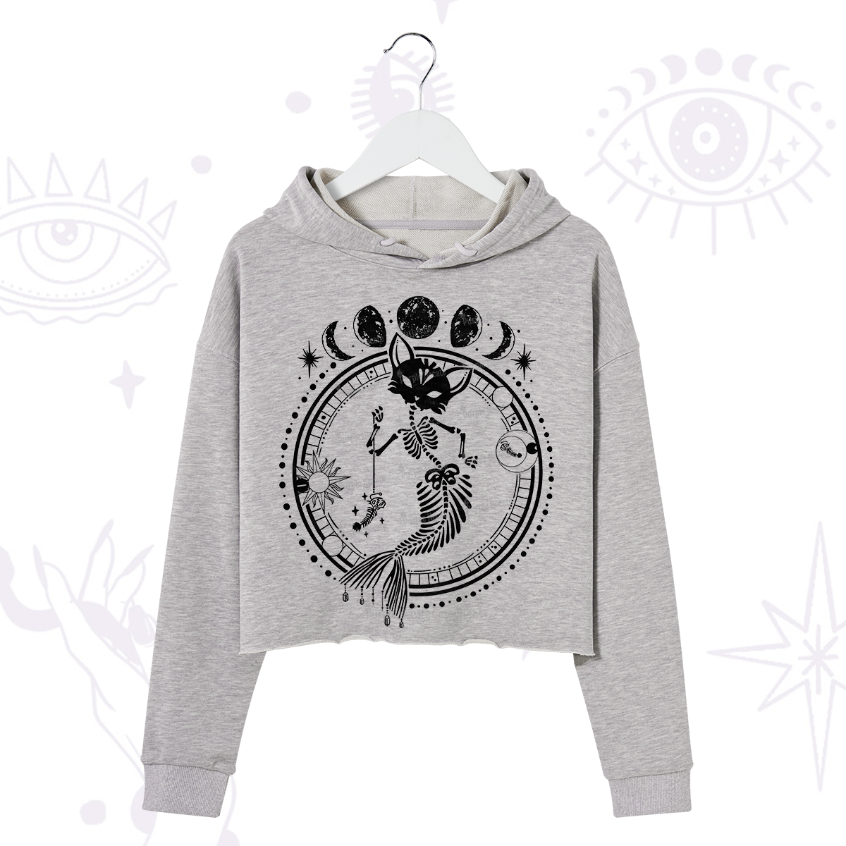 Purplehecate Purr-maid Prophecy Crop Hoodie