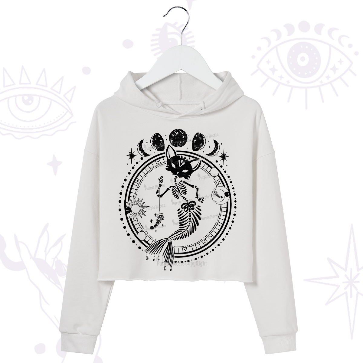 Purplehecate Purr-maid Tales Crop Hoodie