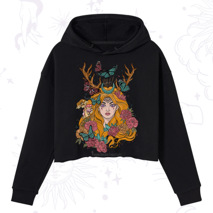 Purplehecate Butterfly Flutter Crop Hoodie