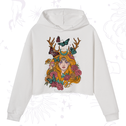 Purplehecate Butterfly Flutter Crop Hoodie
