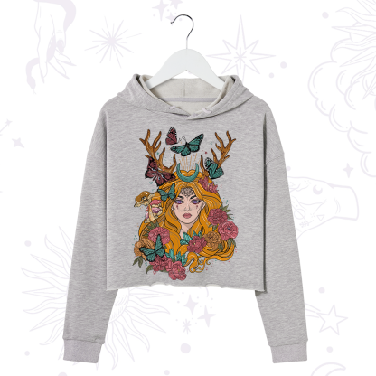 Purplehecate Butterfly Flutter Crop Hoodie