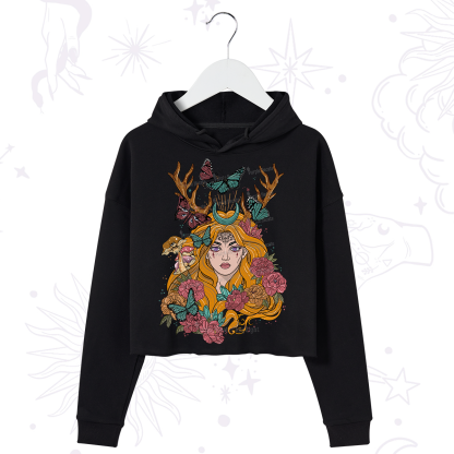 Purplehecate Butterfly Flutter Crop Hoodie