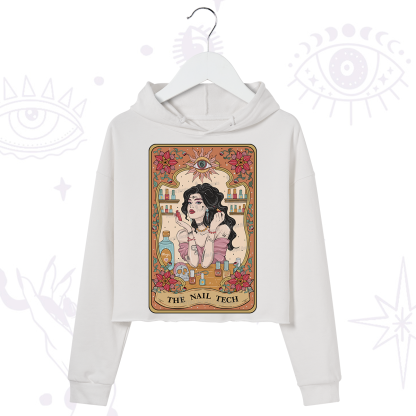 Purplehecate The Nail Tech Tarot Crop Hoodie