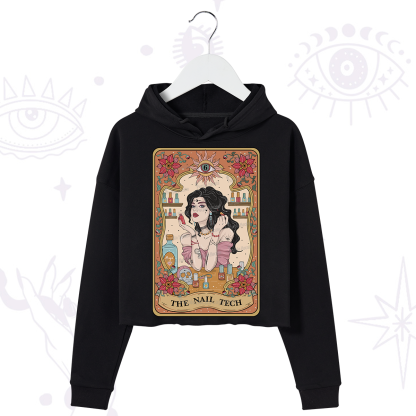 Purplehecate The Nail Tech Tarot Crop Hoodie