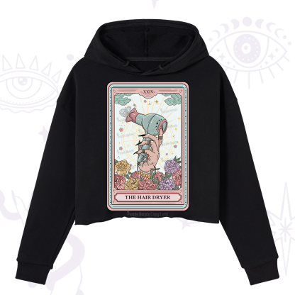 Purplehecate The Hair Dryer Life Tarot Crop Hoodie