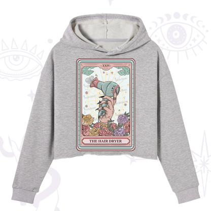 Purplehecate The Hair Dryer Life Tarot Crop Hoodie