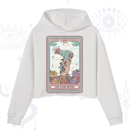 Purplehecate The Hair Dryer Life Tarot Crop Hoodie