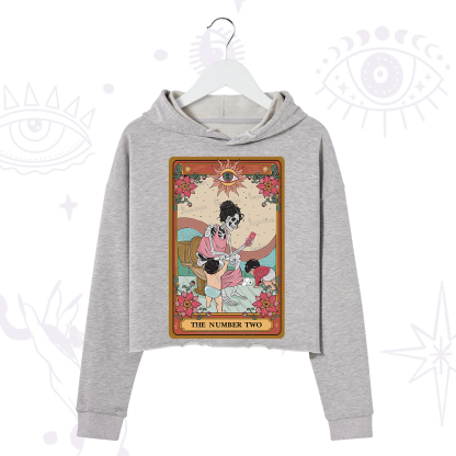 Purplehecate The Number Two Tarot Crop Hoodie