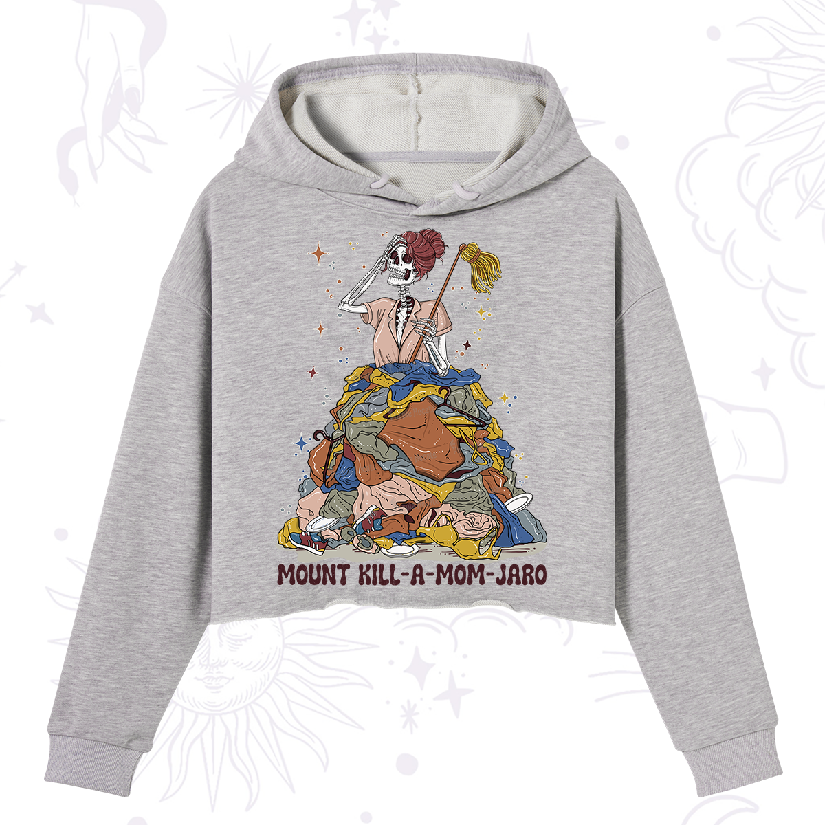 Purplehecate Mount Mom's Chaos Crop Hoodie