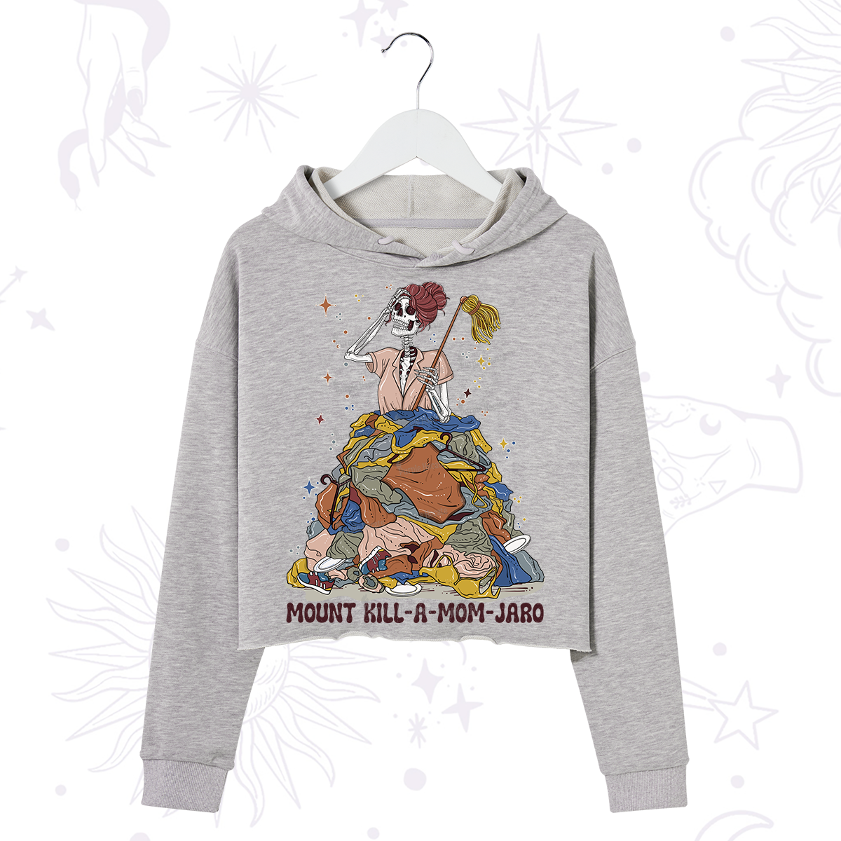 Purplehecate Mount Mom's Chaos Crop Hoodie