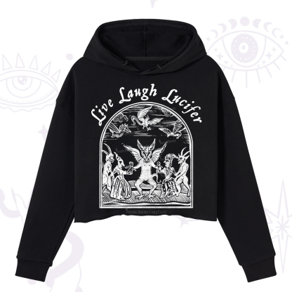 Purplehecate Live Laugh Lucifer Crop Hoodie