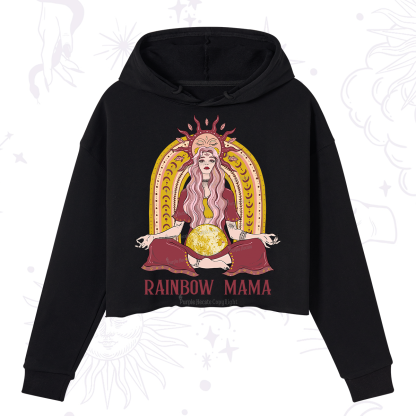 Purplehecate Rainbow Mama Crop Hoodie