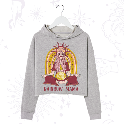 Purplehecate Rainbow Mama Crop Hoodie
