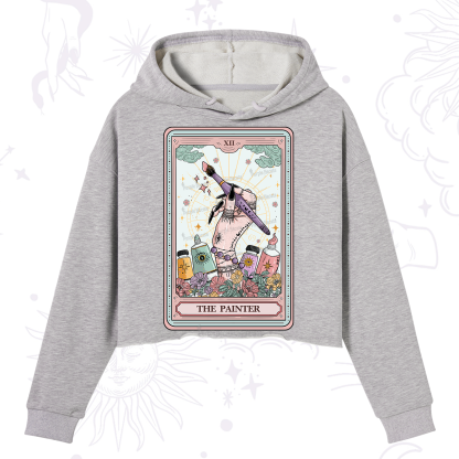 Purplehecate The Painter Tarot Crop Hoodie