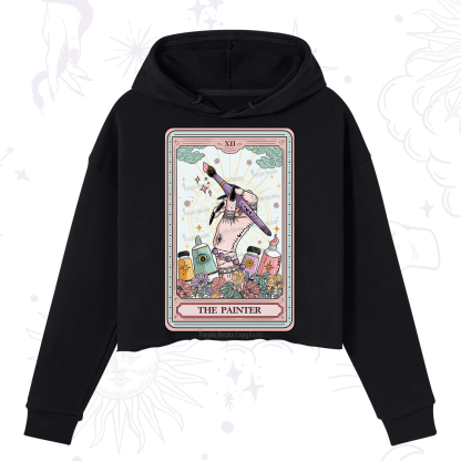 Purplehecate The Painter Tarot Crop Hoodie