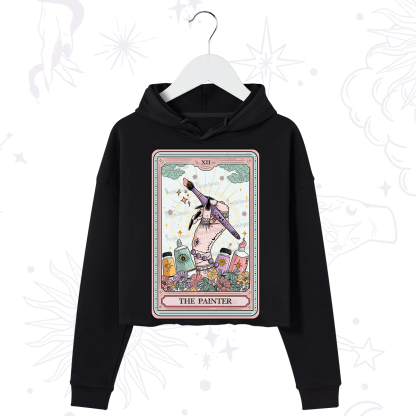 Purplehecate The Painter Tarot Crop Hoodie