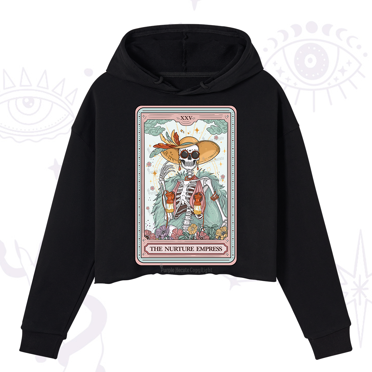 Purplehecate The Nurture Empress Tarot Crop Hoodie