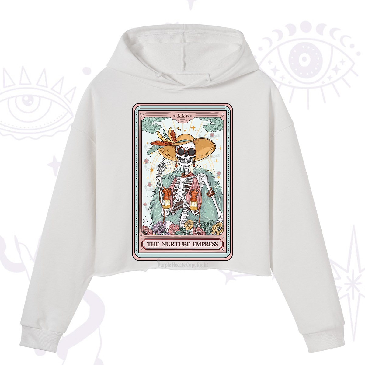 Purplehecate The Nurture Empress Tarot Crop Hoodie